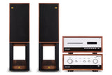 Leak Stereo 230 + CDT & Wharfedale Linton + Stands Walnoot