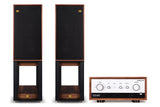 Leak Stereo 230 & Wharfedale Linton + Stands Walnoot