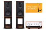 Leak Stereo 230 & Wharfedale Linton + Stands Walnoot